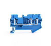 Borniers sur Rail Din, 10 pièces, connecteurs ST-4-TWIN, câblage électrique, Type de traction de retour, borniers à trois conducteurs(Blue)