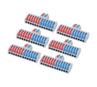 Borniers sur Rail DIN 2 en 12 sorties, connecteur d'épissure de câblage pour appareils ménagers, éclairage, commande électrique, 6 pièces