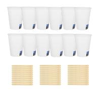 BORNOVA Gobelets Lot de 1000 en Carton, 7 oz (200 ml) Gobelets en Papier biodégradables écologiques jetables pour Eau Chaude Froide (1000)