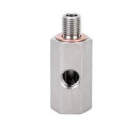 BOROCO Adaptateur Capteur Pression Huile, Raccord En T Pression Huile 1/8" NPT M10x1.0 Adaptateur NPT Capteur Huile En Acier Inoxydable 304 Pour Turbo Alimentation Huile