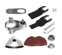 BOROCO Adaptateur Meuleuse Outil Oscillant, Kit Conversion Meuleuse Outil Oscillant 14 Pièces pour Meuleuse d’Angle 100 mm Triangle Ponçage Universel