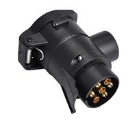 BOROCO Adaptateur Prise Remorque, 7 vers 13 Broches 12V Noir Connecteur de Barre de Remorquage Voiture Caravane