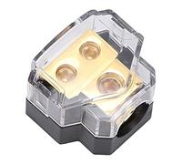 BOROCO Bloc de Distribution d'énergie de voiture 1x2ga en 2x4ga, support de fusible, Modification d'amplificateur en cuivre pur pour l'audio de voiture