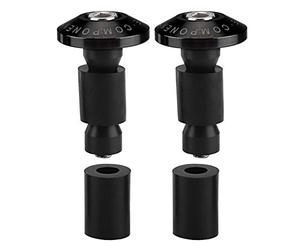 BOROCO Bouchon de guidon de 22 mm 7/8 pouces, capuchons de bouchon de curseur d'extrémité de guidon de moto pour course, VTT, tout-terrain(le noir)