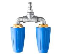 BOROCO Buse Double Turbo, Embout 360° Rotatif 4000PSI avec Raccord Rapide 1/4" pour Nettoyeur Haute Pression, Nettoyage Puissant pour Voiture, Terrasse, BTP