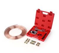 BOROCO Kit D'Outils pour éLargir Les Conduites De Frein, 7.6M Ø 4.75 mm Kit de Torchage de Tuyau(16 Raccords + 4 Connecteurs) pour Les SystèMes De Freinage Hydrauliques de Voiture