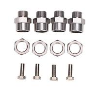 BOROCO Pilote Hexagonal de Roue de Voiture pour Voiture rc 12mm à 17mm connecteur d'extension d'adaptateur Hexagonal N10178T(Titane)