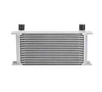 BOROCO Refroidisseur Huile Moteur, Radiator Huile 19 Rangées Universel Alliage T6061 Argent Raccord AN-10 pour Échangeur Thermique