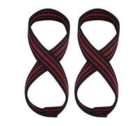 BOROCO Sangle d'haltérophilie Figure 8 Support d'entraînement de gymnastique Manchons de protection des mains en nylon doux et élasthanne pour haltérophilie Deadlifts Pull Ups Roug (S)
