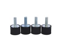 BOROCO Silent Bloc, 4 Pièces Silentblocs M6 Anti-Vibration en Caoutchouc, Supports Absorbeurs de Chocs pour Compresseur, Pompe, Machine, Éléments d’Amortissement Réduction de Bruit(VD20*15 M6*18)