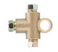 BOROCO Té de Frein, Embout de Frein en T Raccord 3 Voies avec 3 Raccords Filetés Mâles Court pour Tuyau 3/16 Pouce (10mm), Haute Pression 127 BAR, Compatible Véhicules et Remorques