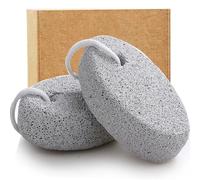 Borogo - Lot de 2 pierres ponces naturelles pour pieds Outils pédicure Élimination des callosités les et mains Lime exfoliante naturelle enlever peaux mortes, talons, coudes