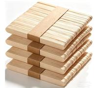 Borogo Lot de 240 bâtons de crème glacée en bois naturel 11,4 cm de long pour loisirs créatifs