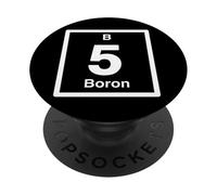 Boron B, éléments du Tableau périodique, 5e Anniversaire Science PopSockets PopGrip Adhésif
