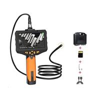 Boroscopio, 4.5" 8mm Double objectif de caméra numérique Endoscope industriel 108 0P HD 1m tuyau vidange Borescope Serpent d'inspection Tube(5M)