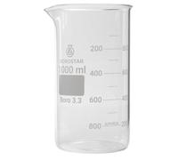 Borostar Bécher en verre borosilicate (Boro 3.3), forme haute avec graduation et bec verseur, 1000 ml, Ø 90 mm