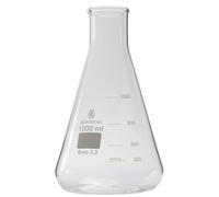 Borostar Fiole Erlenmeyer en verre borosilicate (Boro 3.3), col large, avec graduation, 1000 ml, hauteur 280 mm