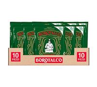 Borotalco - 10 sachets de 120 g de poudre de talc multi-usage très absorbante et rafraîchissante même pour les peaux sensibles