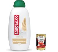 Borotalco Bagnodoccia Idratante Vaniglia e Avena, Lot de 12 formules de bain corporelles, hydratante et enveloppante, effet Borotalco sur la peau, 450 ml + Italian Gourmet Polpa 400 g