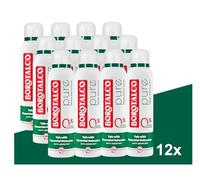 Borotalco Déodorant Pure Original - 12 x 150 ml - Spray corporel - Efficacité 48 heures - Formule contre la transpiration et les odeurs - 0% sels d'aluminium (ACH) - Pour homme et femme