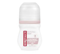 Borotalco, Déodorant roll-on invisible rose, formule sans alcool avec talc effet barrière, capture et ne transfère pas les traces, 48h d'efficacité, parfum poudré, 1 flacon de 50 ml