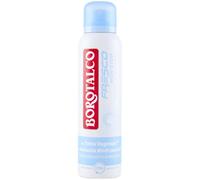 Borotalco, Déodorant spray frais, formule sans alcool et avec talc à cristaux actifs, triple protection sèche, parfum de talc frais, 72h d'efficacité, 1 flacon de 150 ml