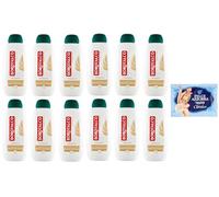Borotalco Idratante Bagnodoccia Vaniglia e Avena Lot de 12 gels douche parfumés à la vanille et à l'avoine, 450 ml + 1 paquet de talc Felce Azzurra, sachet de 100 g