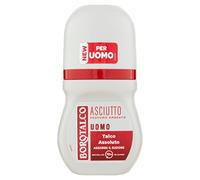 Borotalco, Roll On Désodorisant Homme Ambre Sec Formule Sans Alcool au Talc Absolu, Absorbe la Transpiration Parfum Ambre 72 Heures d'Efficacité - 1 Flacon de 50 ml