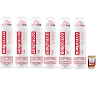 Borotalco, Rosa Invisible Spray déodorant, formule sans alcool avec talc d'effet de barrière, capture et ne transfère pas les pain, 48h, parfum en poudre 6x 150 ml + Italian Gourmet polpa 400g