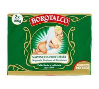 Borotalco, Savon solide, savon solide parfumé à la fragrance Borotalco - Idéal pour l'hygiène de vos mains, pour une peau lisse et veloutée - Deux savons de 100 g