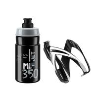 Borraccia Elite Jet 350 ml Noir/Gris + Porte-Borracce Noir/Blanc EL0206114