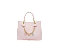 Braccialini Beth Sac à main de taille moyenne de couleur or avec double poignée, fermeture à clip et bandoulière en ruban logo amovible et réglable qui permet une double portabilité., rose, Taille