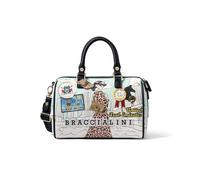 Borsa a mano/ tracolla Braccialini Cartoline ecopelle bianco B24BR27 B17374 Media