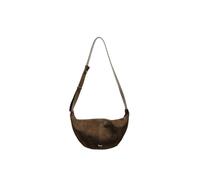 Borsa a Tracolla Donna in Finta Pelle Scamosciata Marron