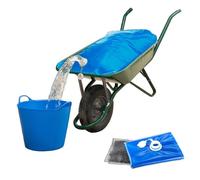 Borsa per acqua - Sacco per acqua - Capacità 80 L - Pieghevole con superficie antiscivolo - Serbatoio d'acqua per il giardino, il campeggio, abbeveratoio per animali, giardinaggio - 100x70 cm - Blu
