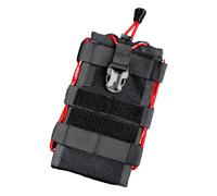 Borsa per Radio Tattica per Gilet Portaplacco Molle Portacellulare Portatile Supporto Rapido in Nylon 1050D Può Contenere Ombrelli Walkie - Talkie Telefono Tazze D'acqua(Red (TM))