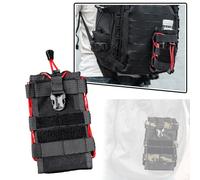 Borsa per Radio Tattica per Gilet Portaplacco Molle Portacellulare Portatile Supporto Rapido in Nylon 1050D Può Contenere Ombrelli Walkie - Talkie Telefono Tazze D'acqua(Red (TM))