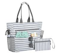 Borsa Spiaggia - Borsa Spiaggia Donna Con Portamonete | Borsa Pieghabile Cerniera Per Viaggi Spiaggia Quotidiana Palestra Pendolarismo, Sac de plage pour femme avec fermeture éclair - Grand sac de
