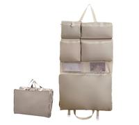 Borsa Valigia Da Viaggio Con Ruote - Organisateur A Compressione Per Voli E Sport - Borsone Capiente E Pieghevole Per Uomo E Donna | Per Abiti | Attrezzatura | Campeggio E Spostamenti Frequenti, beige
