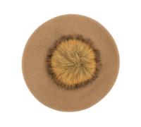 Borsalino - Béret Basque - Femme - Accessoires - Beige - Taille: ONE Size