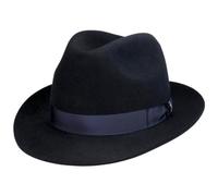 Borsalino Chapeau Bogart Marengo Chapeau de Feutre Chapeau Feutre de Poil (59 cm - Bleu)