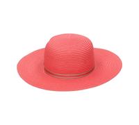 Borsalino - Chapeau de paille corail avec ruban - Femme - Accessoires - Rouge - Taille: S