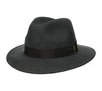 Borsalino Chapeau en Laine Piemonte Traveller Chapeau de Feutre (58 cm - Gris foncé)
