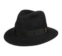 Borsalino Chapeau en Laine Piemonte Traveller Chapeau de Feutre (59 cm - Noir)
