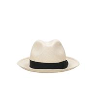 Borsalino - Chapeaux de Paille Panama avec Bandeau Contrastant - Homme - Accessoires - Beige - Taille: 60 CM