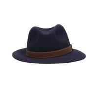 Borsalino - Fedora en feutre brossé - Homme - Accessoires - Bleu - Taille: 59 CM