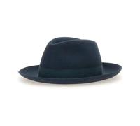 Borsalino - Monica Folar Medium Brim - Femme - Accessoires - Bleu - Taille: 55 CM