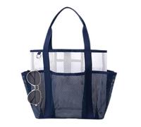 Borse Da Spiaggia - Grande Portatile Borsa Sacchetto | Caspa Cosmetica Aeroplano Pieghevole | Ampia Borsa Da Stoccaggio Di Giocattoli Cosmetici Da Spiaggia Traspirante Per Campeggio A Bordo, bleu