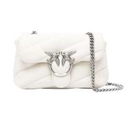 Pinko Love Baby Puff C Sheep Nappa, Sac Femmes, Z14o_Blanc Soie-Old Silver, Taille Unique
