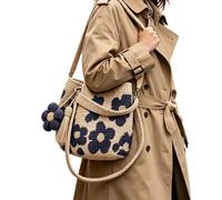 Borse Uncinetto Per Donna - Pochette Boho All'Uncinetto Con Fiori Fatta A Mano | Borsa Intrecciata Da Donna,Per Nuoto Barca Canottaggio Crociera Vacanza Viaggio Palestra Pranzo Doccia Bagnato Molo